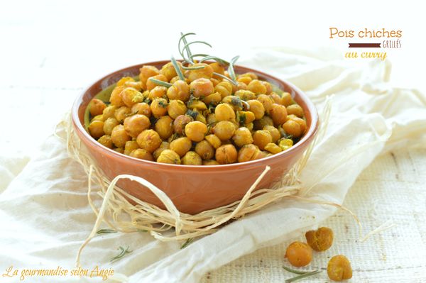 apéritif pois chiches grillés curry coriandre