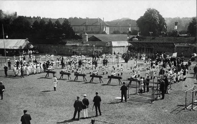 Belfort 1920 CPhoto Gymnastes Exercices 2 Rue Fréry R