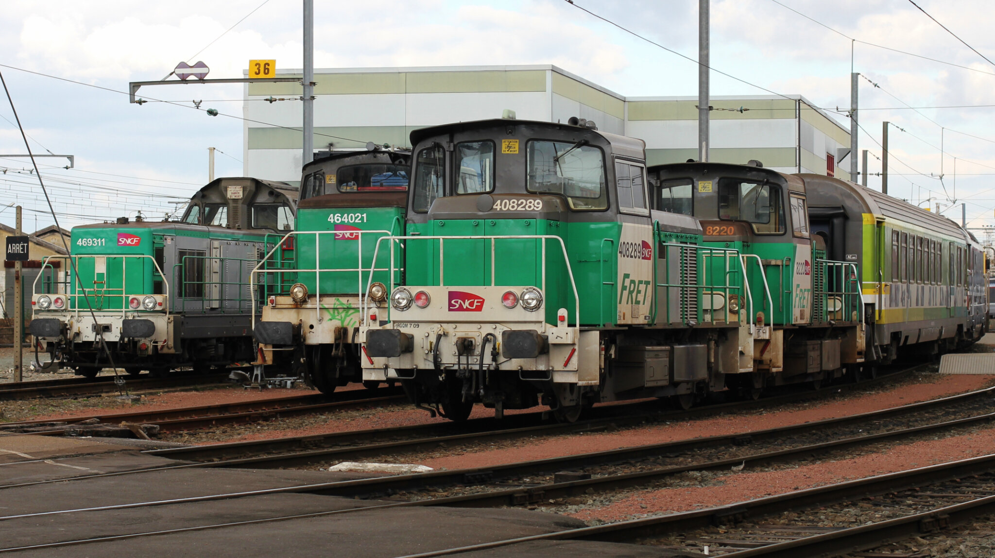 BB 69311 dans une ambiance Fret au dépôt de Bordeaux