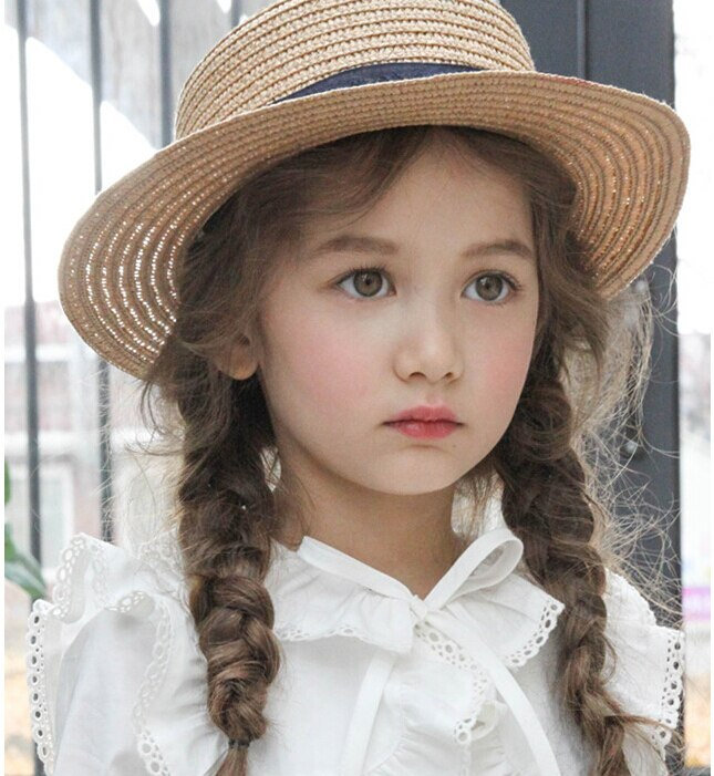 Enfants-d-t-de-mode-plat-canotier-chapeaux-Contract-pare-soleil-chapeau-tourisme-FILLES-canotier-chapeau