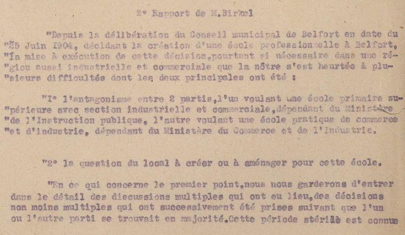 1920 02 07 Délibération CM Ecole pratique Rapports p1R2