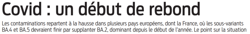 2022 06 12 SO Covid un début de rebond