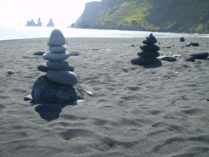 Le sable noir de la plage de Vik