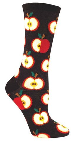 apples_on_black_womens_crew_sock_socksmith_sockdrawer_large