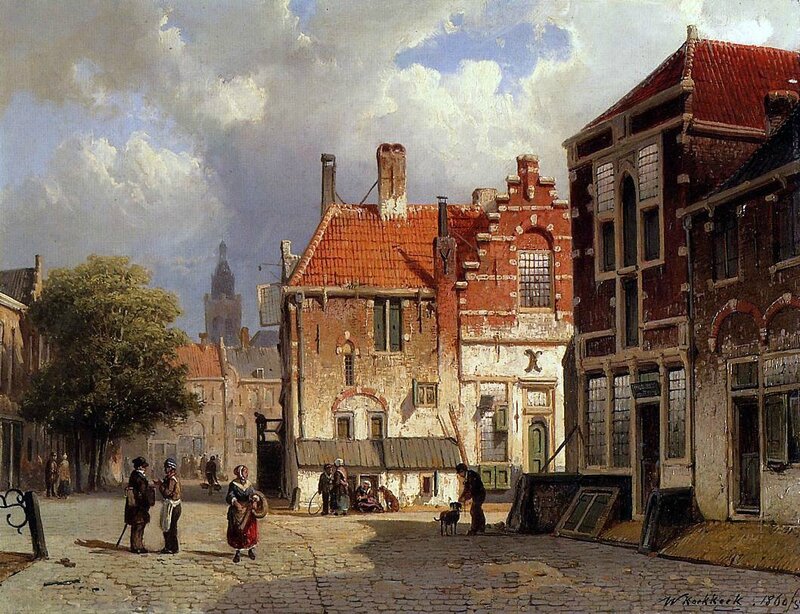 Willem Koekkoek - Town Square