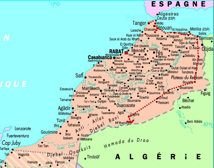 Récap de Tanger à M'Hamid 29 janv 2024