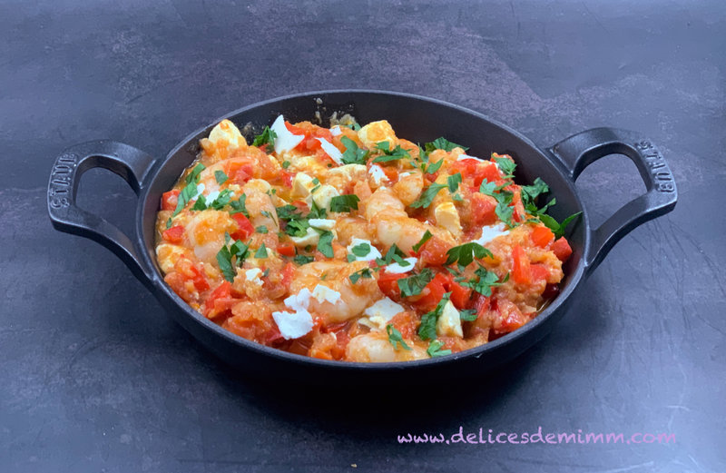 Crevettes Saganaki à la feta 2
