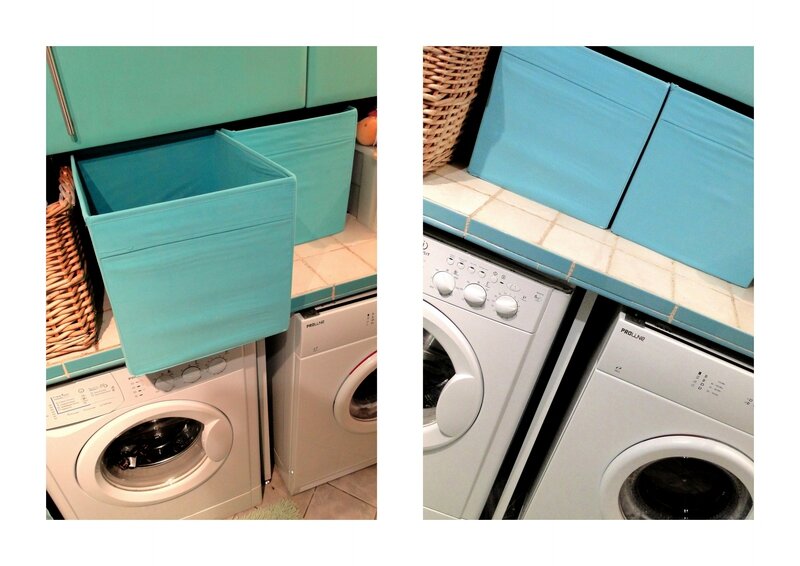 idées buanderie bleu vert turquoise blanche beautiful laundry valerie albertosi