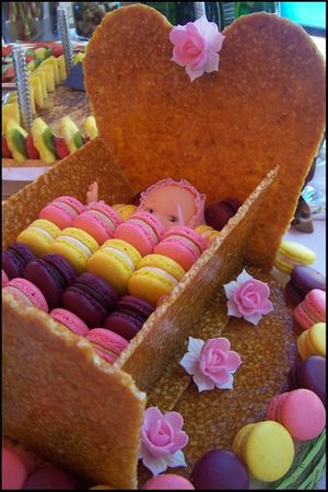 recettes **Pièce Montée En Nougatine Et Macarons Pour Baptême**