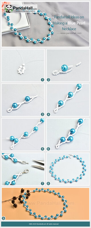 3PandaHall Ideas on Making a Blue Pearl Necklace