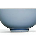 A <b>clair</b>-de-<b>lune</b> <b>glazed</b> bowl, Yongzheng mark and period (1723-1735)