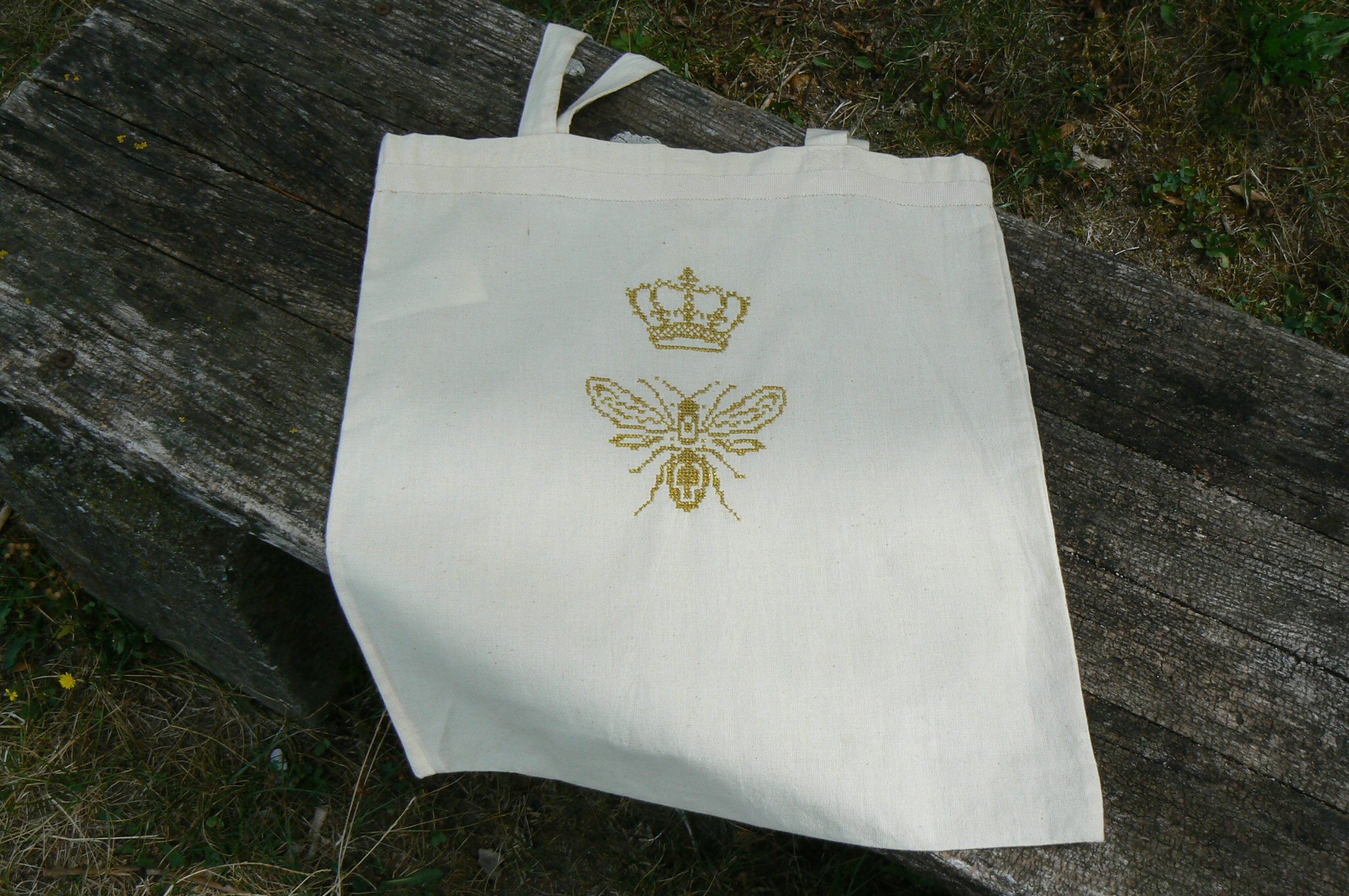 tote bag abeille point de croix Autour d Elsa