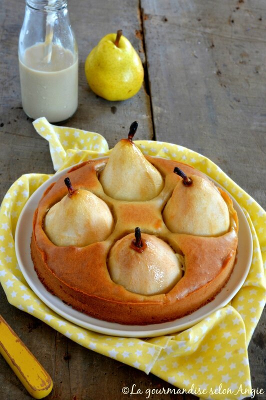 gâteau rustique aux poires miel et sarrasin