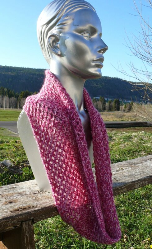 Col Alpaga 4 ply tricoté en double