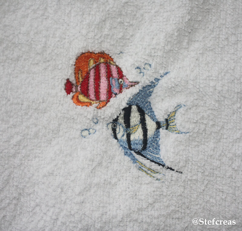 Broderie poissons