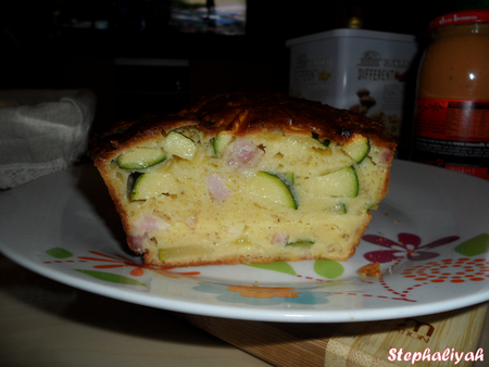 Cake courgette lardons -- 2