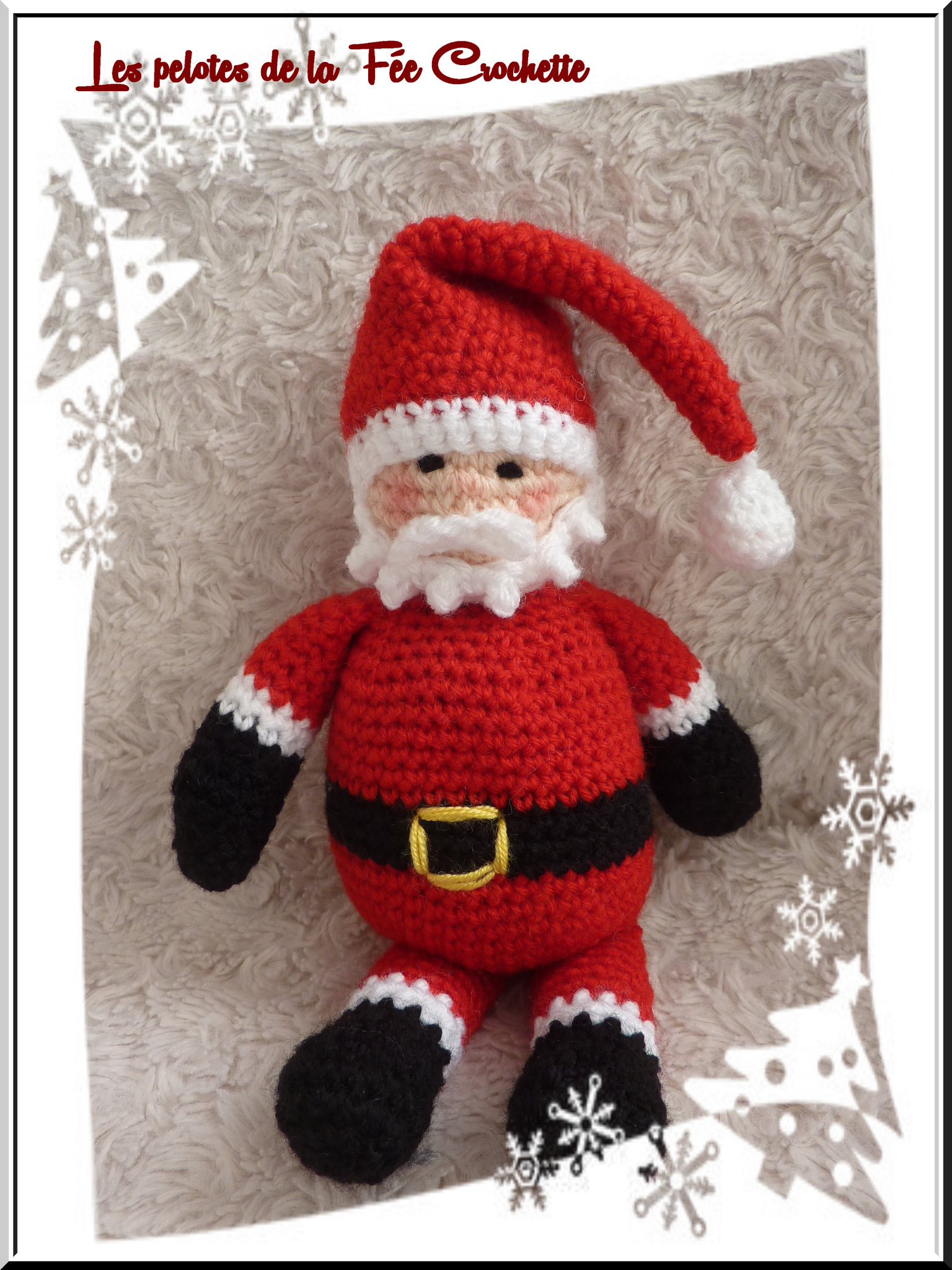 Père Noël au crochet tuto gratuit - les pelotes de la Fée Crochette