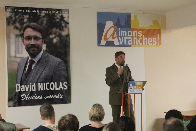 David Nicolas municipales 2014 meeting Avranches