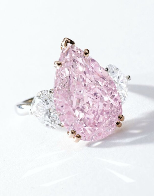 Very Fine and Important Fancy Intense Purple-Pink Diamond and Diamond Ring2