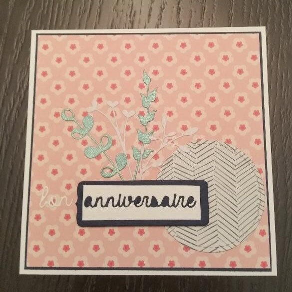 carte rose bon anniversaire