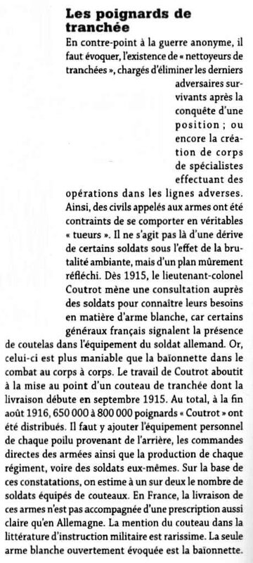 Le poignard des tranchées