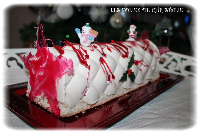 Bûche chocolat blanc fraise 21