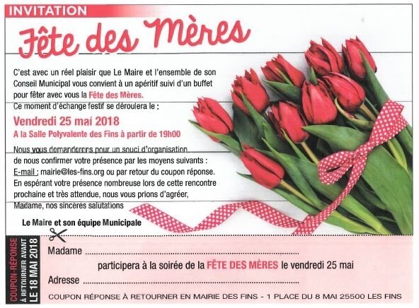 fete des mères 2018