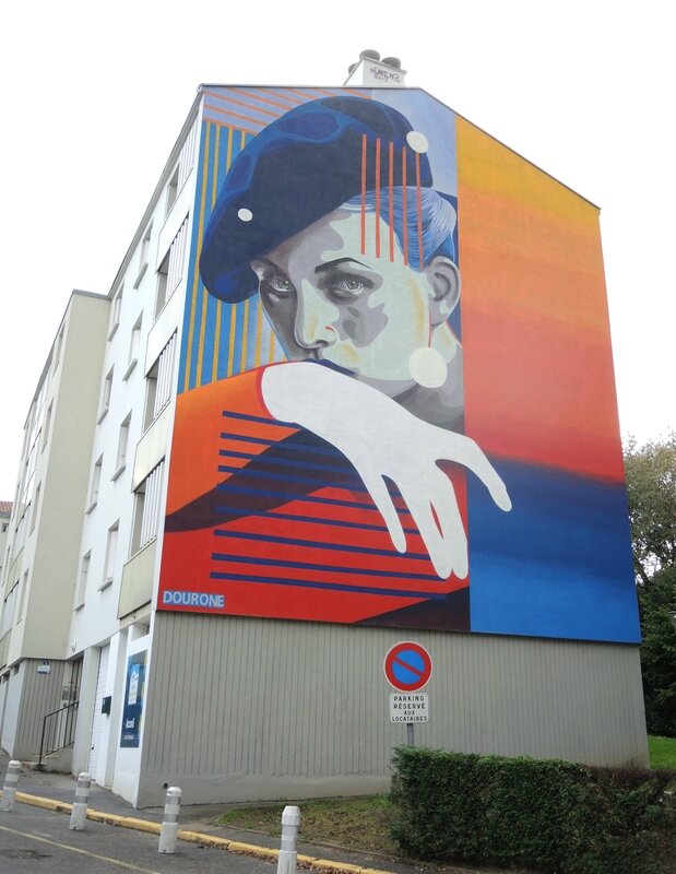 Bayonne, Street Art point de vue, fresque Dourone (64)
