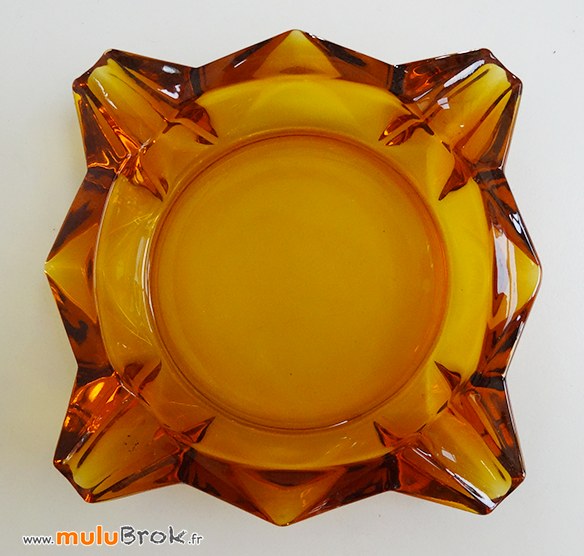 CENDRIER-VERRE-ambré-LUMINARC-1-muluBrok-Vintage