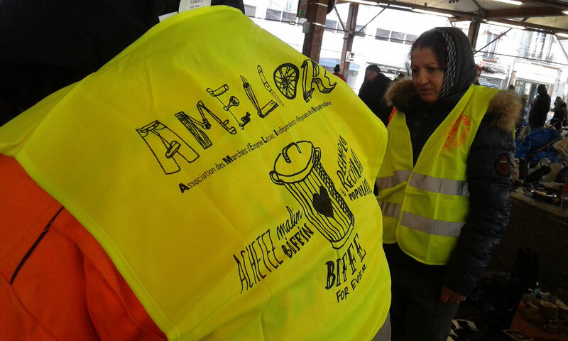 chasuble jaune des benevoles biffin amelior