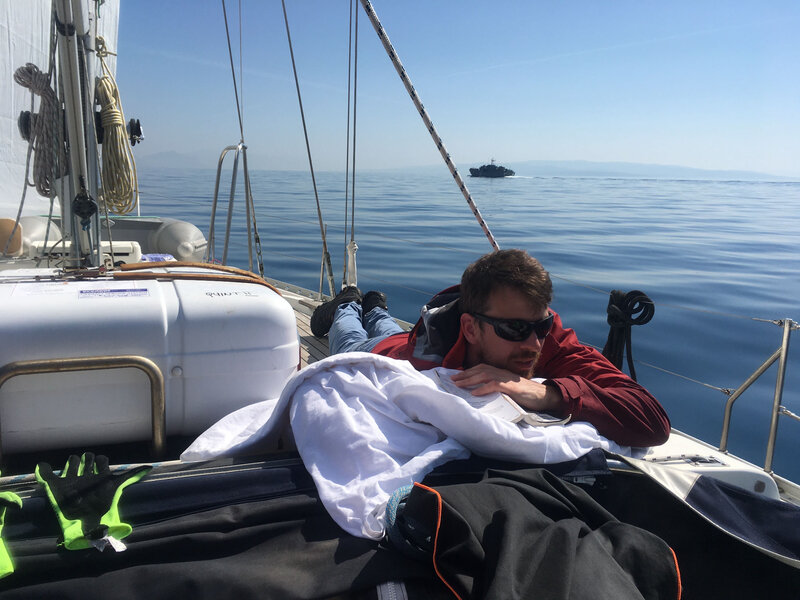 Splitski Kanal, navire militaire entre Ciovo et Solta, vendredi 20 mars 2020 (2)