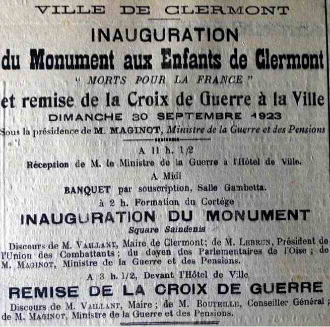 Affiche inauguration Clermont