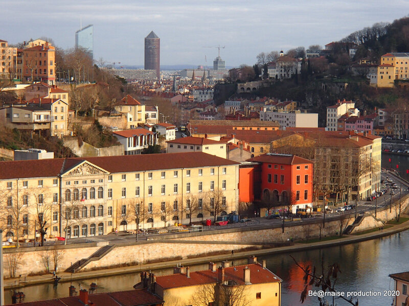 Vue du fort de Vaise (Lyon, janvier 2020)