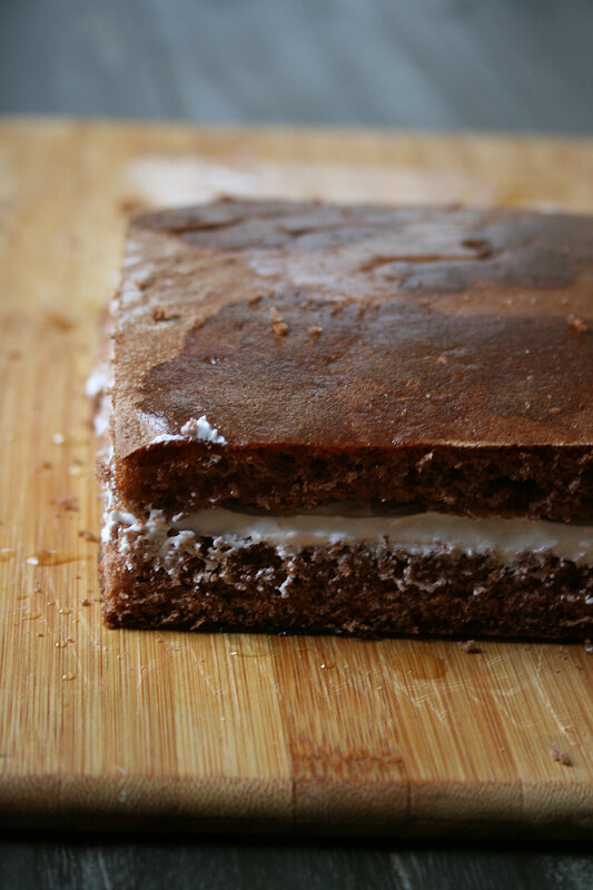 Kinder délice former le gâteau