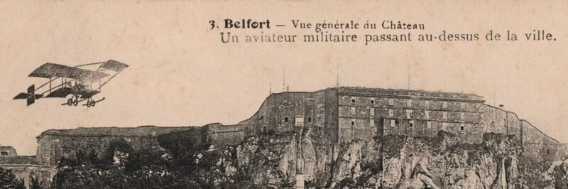 Belfort CPA Aéroplane Château BF R1