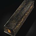An Exceptional Imperial Black <b>Lacquer</b> Qiangjin 'Dragon' Scroll Box. Qing Dynasty, Qianlong Period 