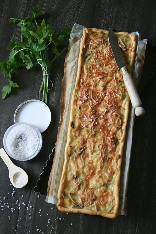 Tarte poireaux et citronelle