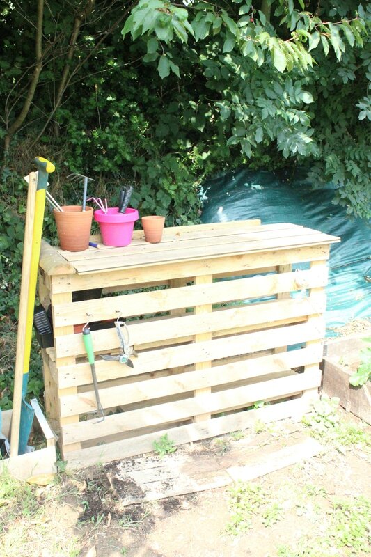 table de rempotage pour le potager ! récup palette !