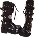 2_Heel_With_Platform_Black_Lace_Tie_Buckle_PU_Lolita_Boots_29606_1