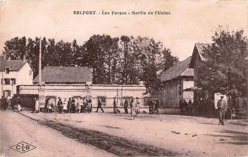 Belfort CPA Usines Les Forges Sortie