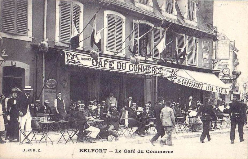 CPA Belfort Café du Commerce Fabg France