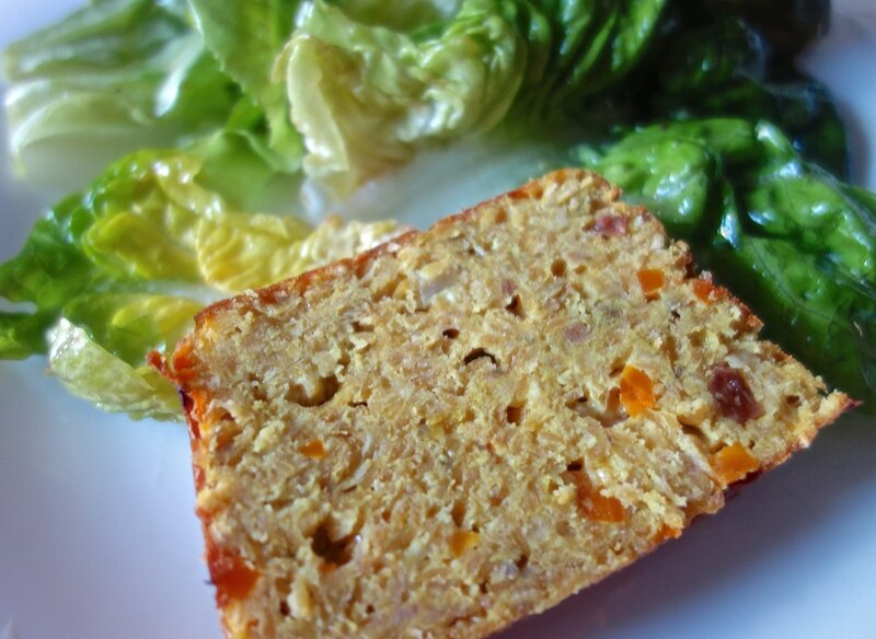 cake aux lentilles corail, carottes et raisins secs