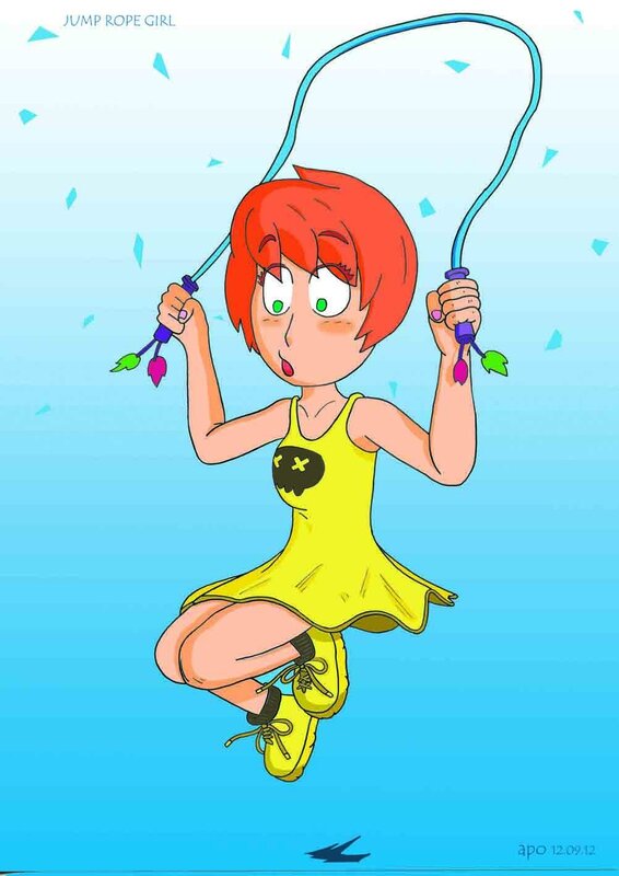 137-Jump rope girl