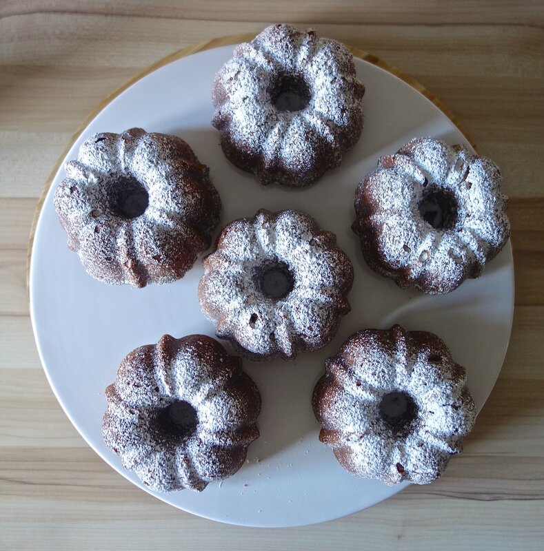bundt cakes au sirop d'érable et aux noix de pécan