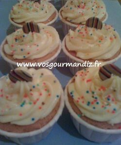 Cupcakes citron-framboise Vos Gourmandiz