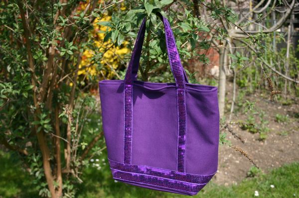 sac à paillettes violet 022