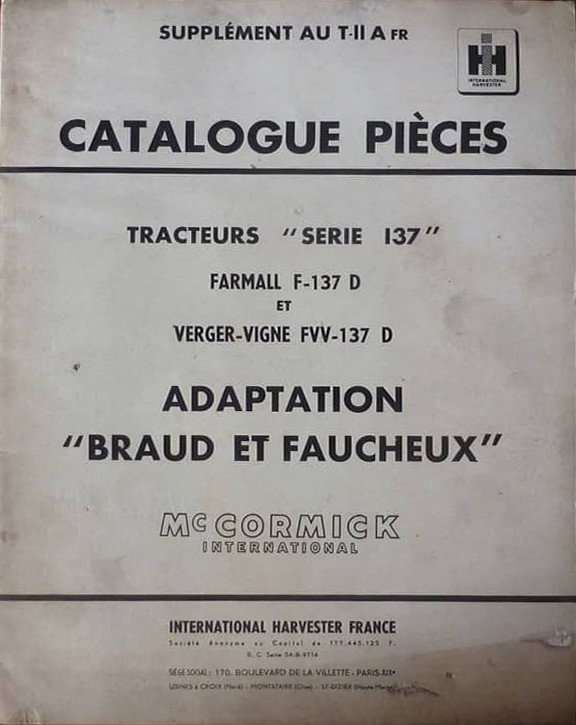 FVV 137 D Catalogue pièces 1