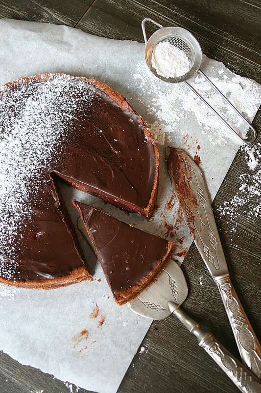 Tarte pain d'épices chocolat framboise 2