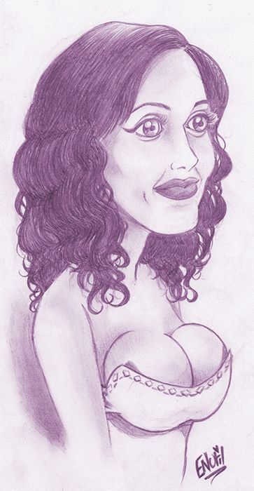 Katie Perry caricature