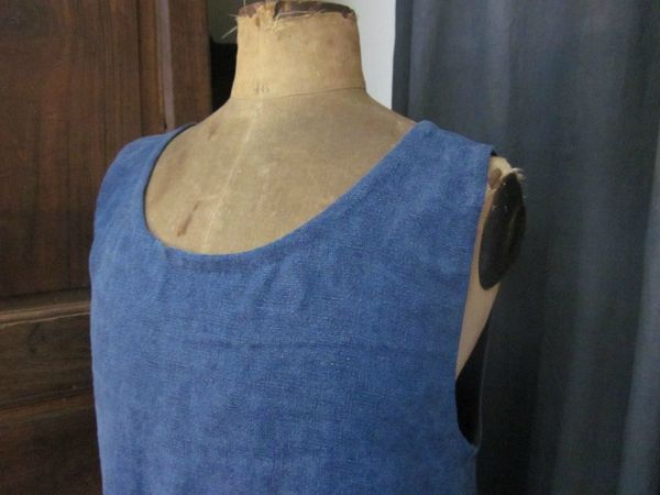 Robe CELESTE en lin bleu façon jeans (10)